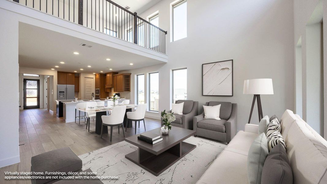Furnished interior view inside a new home in Lariat 45', Liberty Hill (Image 9).