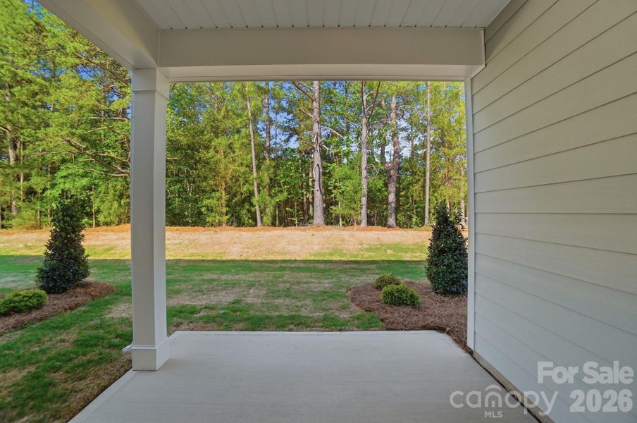 Exterior details and patio area of a home in Blythe Mill Townhomes, Waxhaw (Image 2). Exterior details and patio area of a home in Blythe Mill Townhomes, Waxhaw (Image 2).