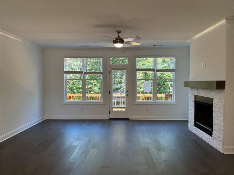 You will love the natural light that pours into this room!  Family room leads out to a large back deck. Perfect for entertaining.