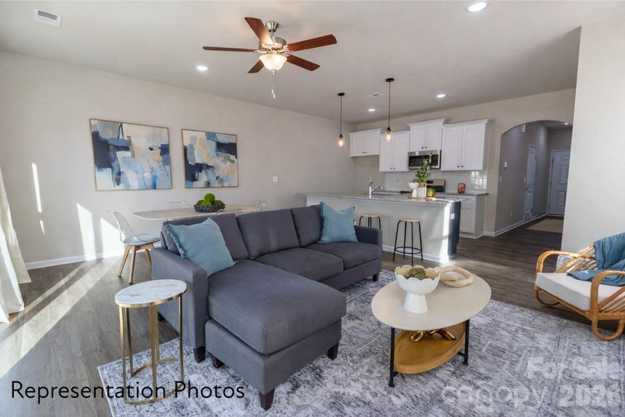 Furnished interior view inside a new home in , Charlotte (Image 11).