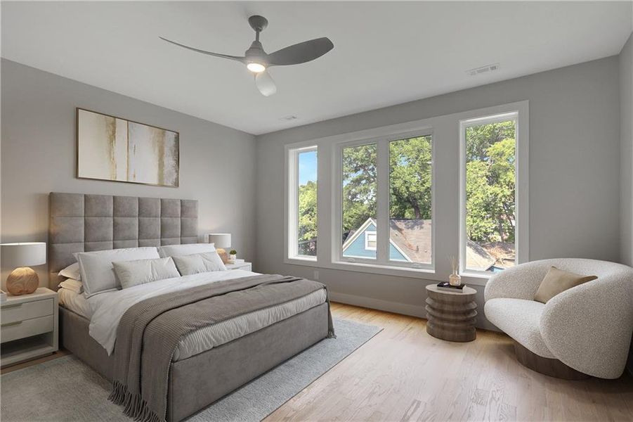 Furnished interior view inside a new home in , Atlanta (Image 13).