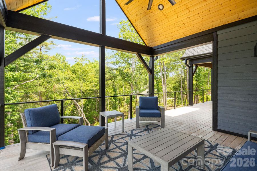 Exterior details and patio area of a home in , Hendersonville (Image 27).