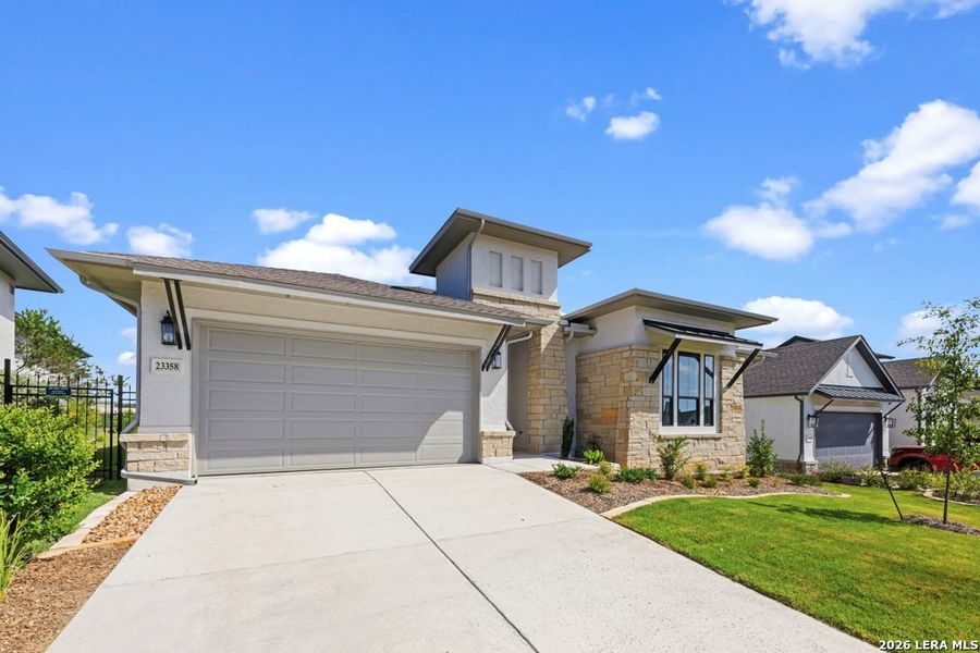 Front exterior of a new home in , San Antonio, TX, highlighting curb appeal (Image 25).