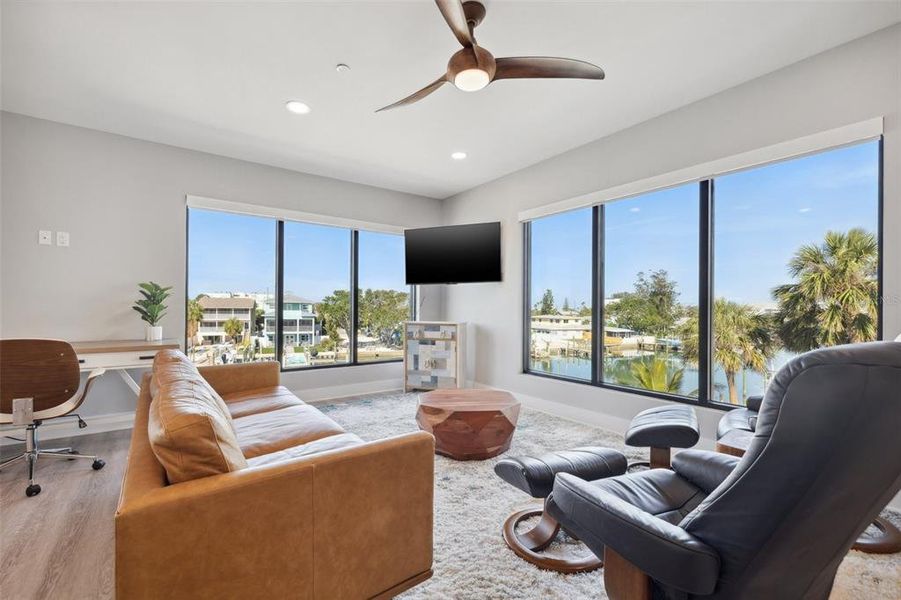 The Perch living room with views The Perch living room with views