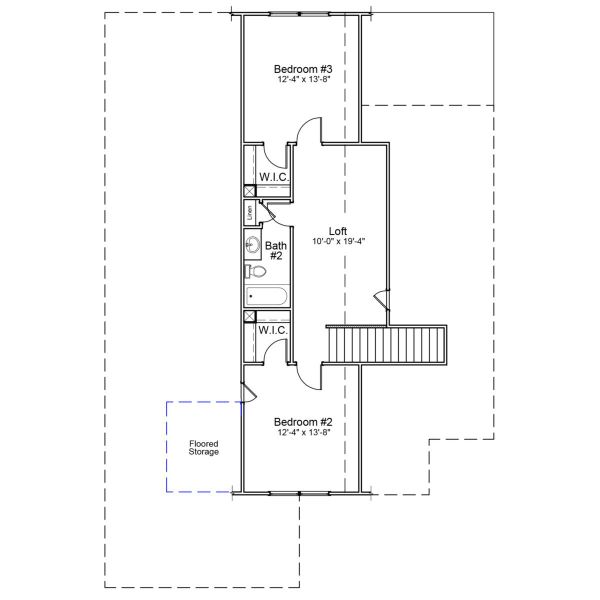 2D floor plan layout of this home in Cottages at Lake Emory, Inman, SC (Image 3).