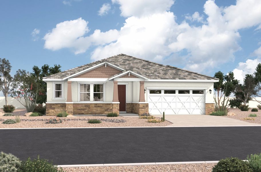 Representative exterior photo of a completed home built from the Imperial by Beazer Homes in Montana Vista - Summit, Buckeye, AZ (Image 20).