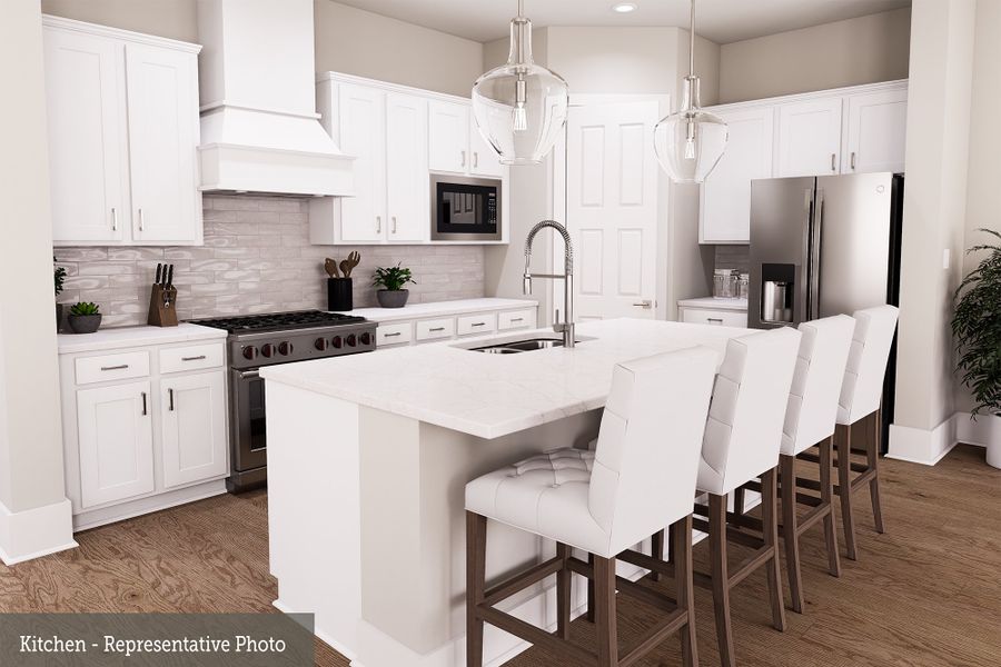 Furnished interior view inside a new home in Easthaven at Bridgeland Central - Vision Collection, Cypress (Image 6).