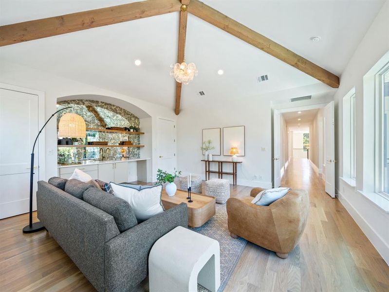 Furnished interior view inside a new home in , Dallas (Image 35).