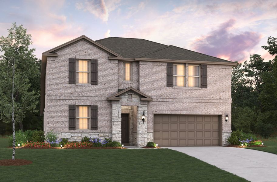 Representative exterior photo of a completed home built from the Rainier by Beazer Homes in The Villages of Hurricane Creek, Anna, TX (Image 2).
