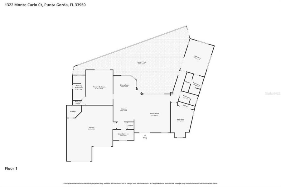 2D floor plan layout of this home in , Punta Gorda, FL (Image 5).