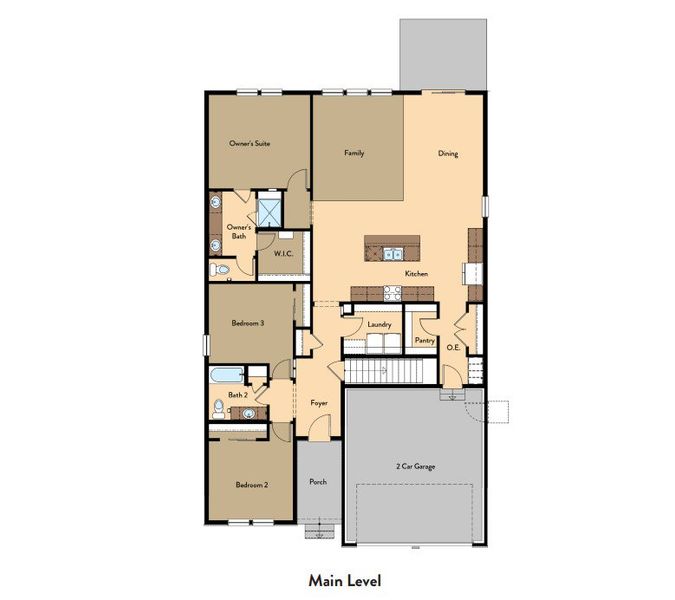 2D floor plan layout of this home in The Glen-12, Colorado Springs, CO (Image 5).