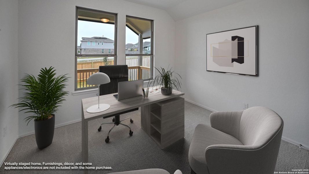 Furnished interior view inside a new home in Ladera 40', San Antonio (Image 9).