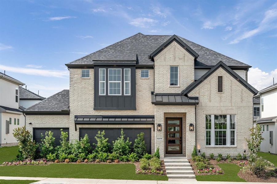 Front exterior of a new home in East Village - Classic Series, Frisco, TX, highlighting curb appeal (Image 1).