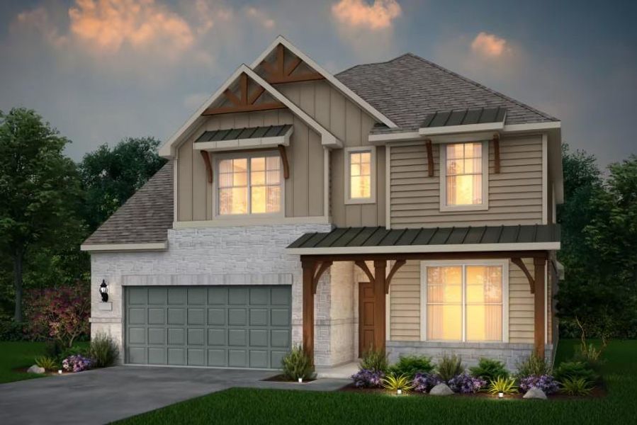 Pulte Homes, Lexington elevation K, rendering