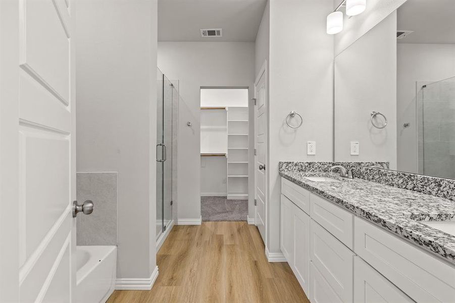Furnished interior view inside a new home in Trails of Fossil Creek, Fort Worth (Image 10).