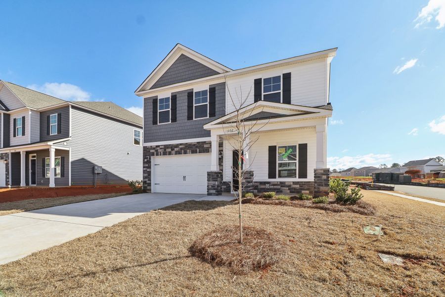 Representative exterior photo of a completed home built from the Bradley II by Great Southern Homes in Lynbrook, Boiling Springs, SC (Image 42).