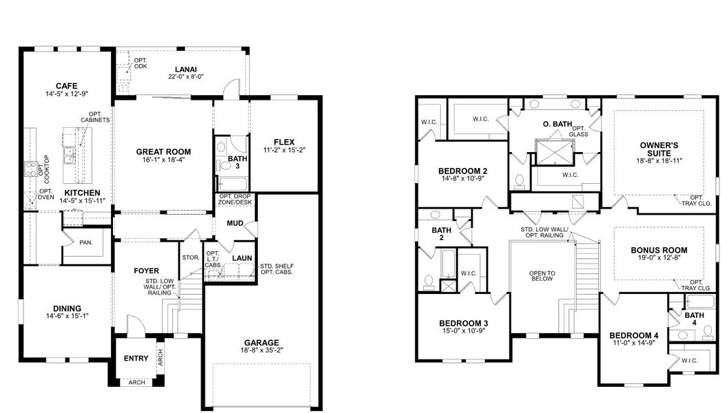2D floor plan layout for the Madison by M/I Homes in Hawkstone, Sarasota, FL (Image 3).