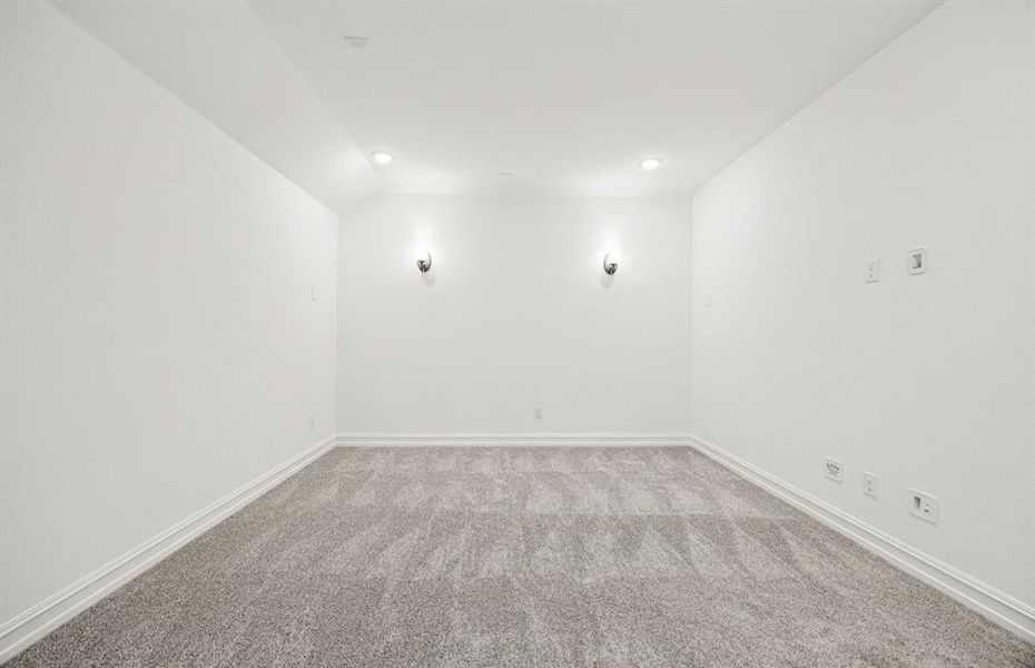 Media room on second level Media room on second level