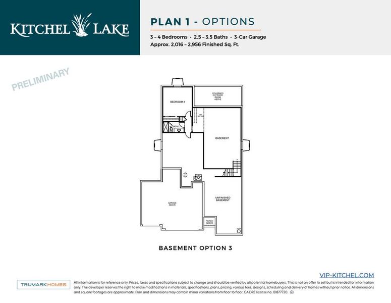 Kitchel Lake Plan 1 Floor Plan