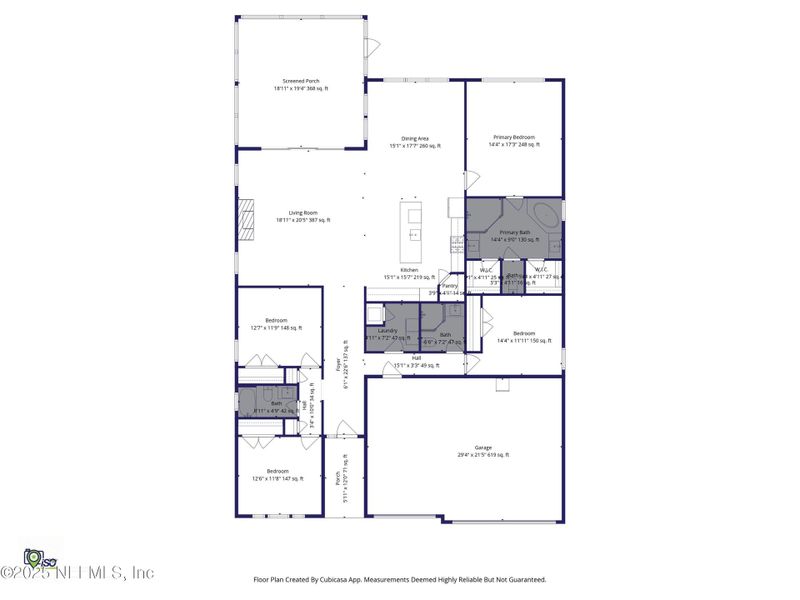2D floor plan layout of this home in Tamaya, Jacksonville, FL (Image 5).