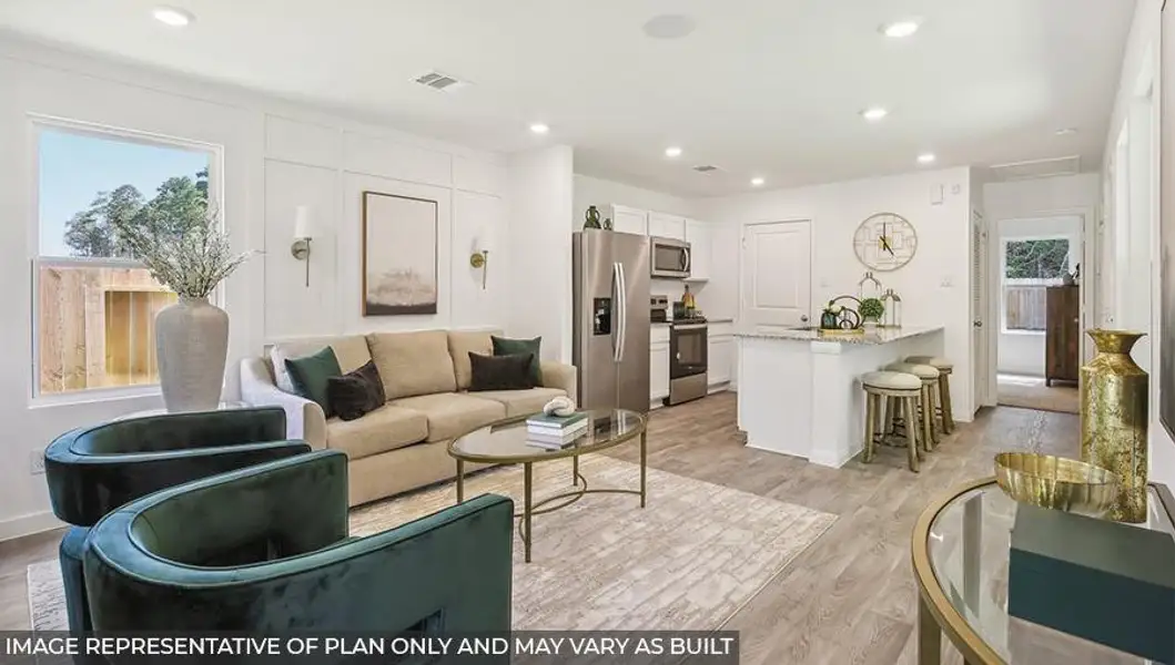 Furnished interior view inside a new home in William Trails, Willis (Image 5).
