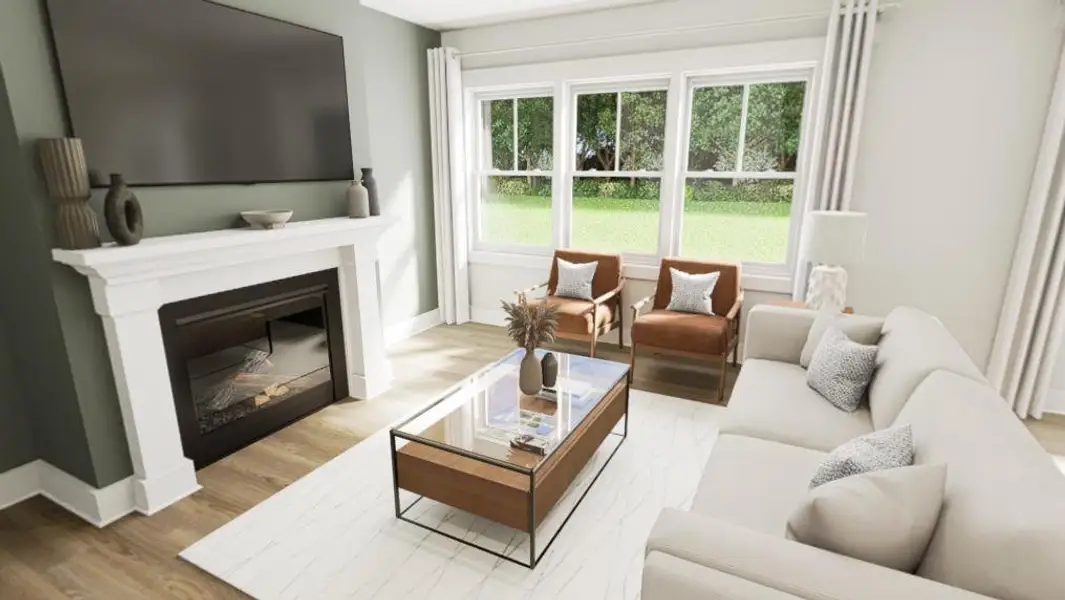 Furnished interior view inside a new home in Golden Gate, High Point (Image 3).