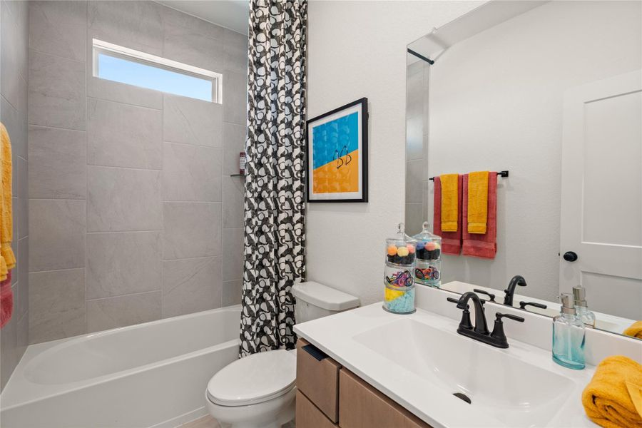 Furnished interior view inside a new home in Elyson, Katy (Image 9).