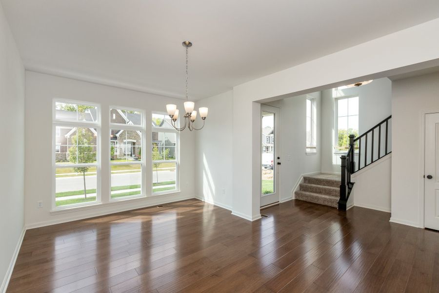 Representative unfurnished interior of a home built from the Grayson by Fischer Homes in Governor’s Preserve, Canton (Image 14).