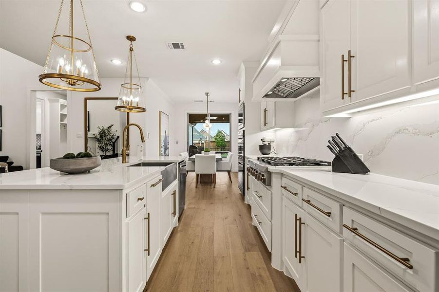 Furnished interior view inside a new home in , The Colony (Image 28).