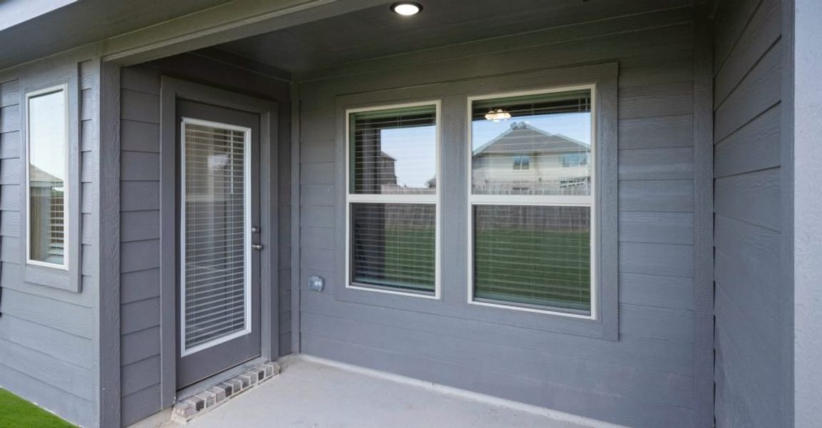 Representative exterior photo of a completed home built from the Pembridge II by Impression Homes in Mountain Valley, Burleson, TX (Image 25). Representative exterior photo of a completed home built from the Pembridge II by Impression Homes in Mountain Valley, Burleson, TX (Image 25).