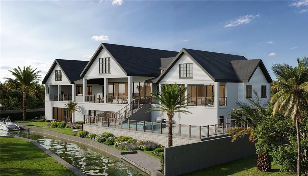 Front exterior of a new home in , Sarasota, FL, highlighting curb appeal (Image 13).