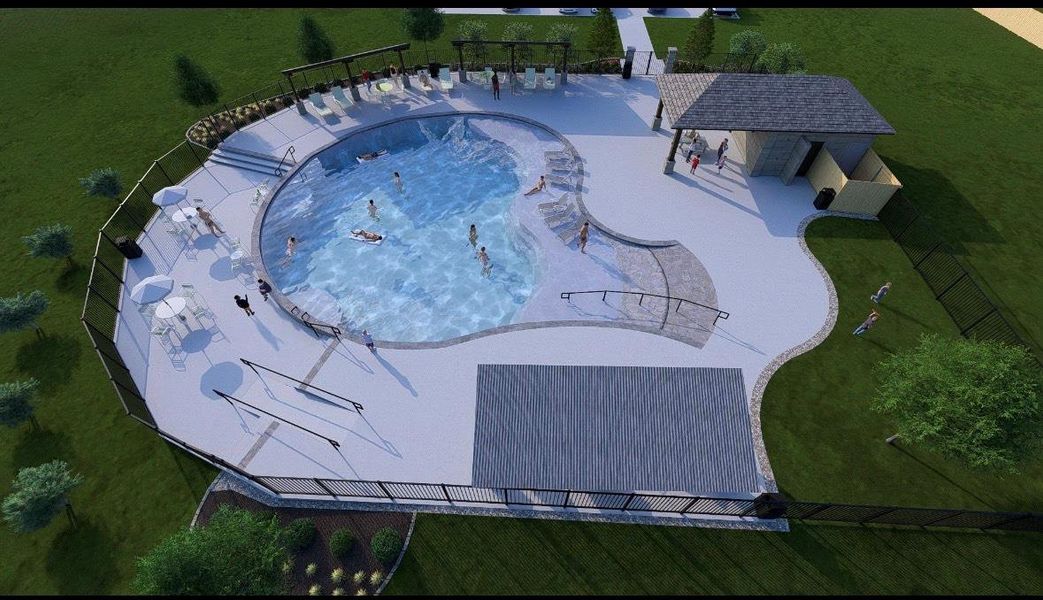 Rendering of community pool set to open 2026 Rendering of community pool set to open 2026