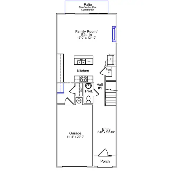 2D floor plan layout of this home in Edwards Station, Taylors, SC (Image 2). 2D floor plan layout of this home in Edwards Station, Taylors, SC (Image 2).