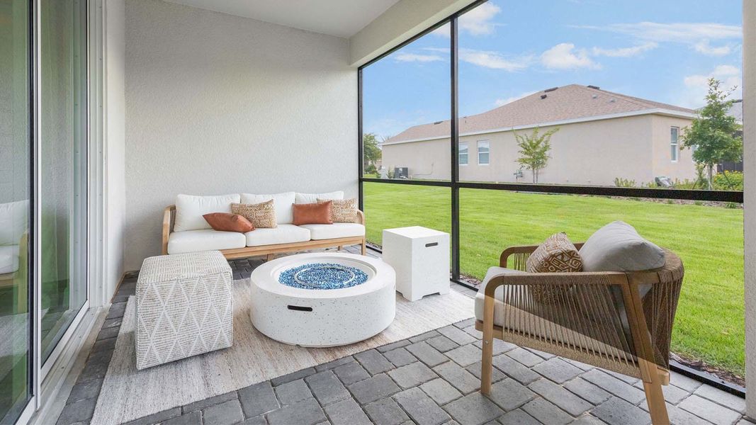 Exterior details and patio area of a home in Lakes of Mount Dora, Mount Dora (Image 2). Exterior details and patio area of a home in Lakes of Mount Dora, Mount Dora (Image 2).