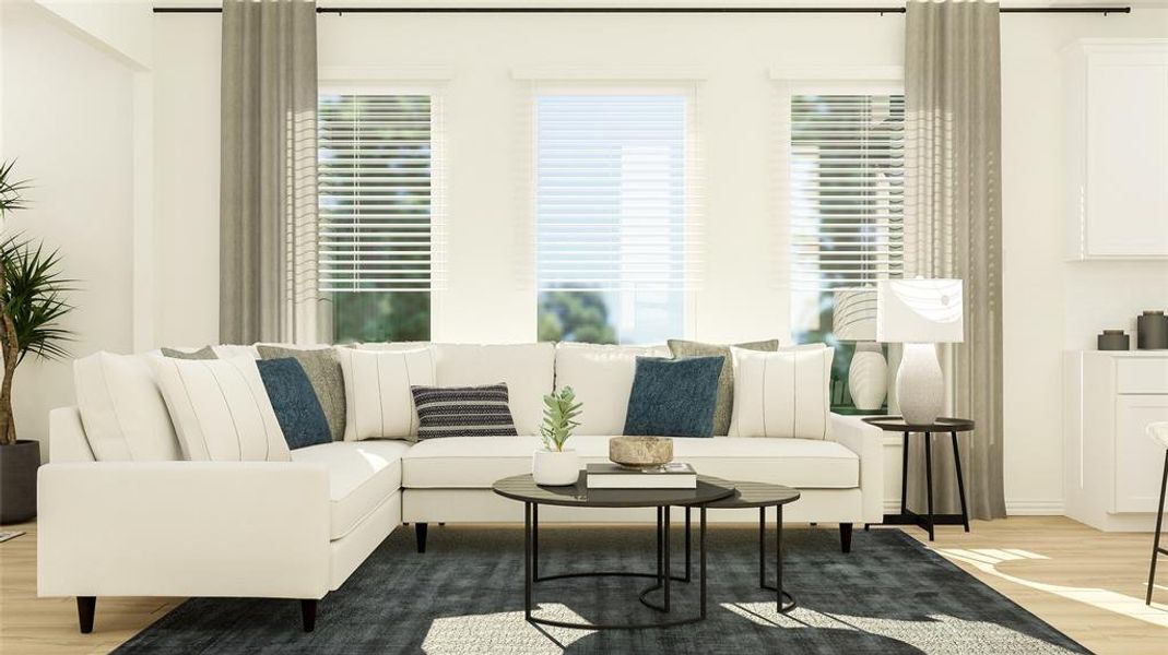 Sitting room featuring wood-type flooring