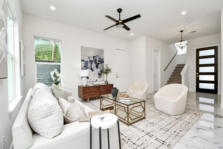 Furnished interior view inside a new home in , Houston (Image 33). Furnished interior view inside a new home in , Houston (Image 33).