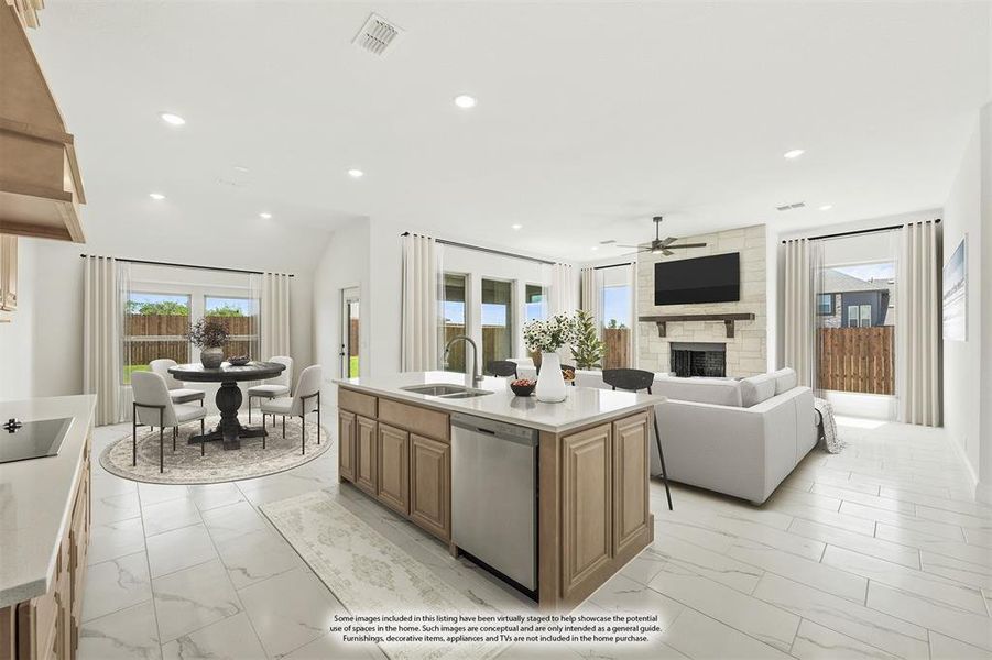 Furnished interior view inside a new home in Georgetown at Kings Fort 60s, Kaufman (Image 6). Furnished interior view inside a new home in Georgetown at Kings Fort 60s, Kaufman (Image 6).