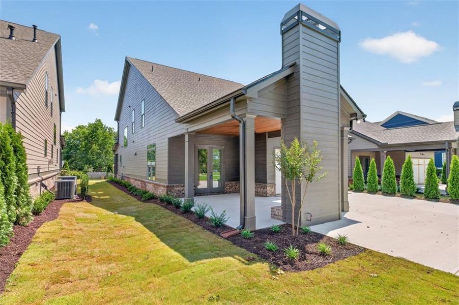 Exterior details and patio area of a home in , Flowery Branch (Image 37). Exterior details and patio area of a home in , Flowery Branch (Image 37).
