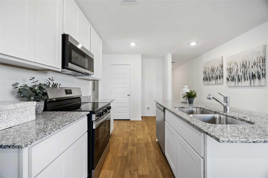 Furnished interior view inside a new home in Garver Heights, Houston (Image 8). Furnished interior view inside a new home in Garver Heights, Houston (Image 8).
