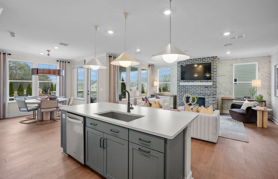 Furnished interior in a model home at Forest Creek in Waxhaw (Image 20).