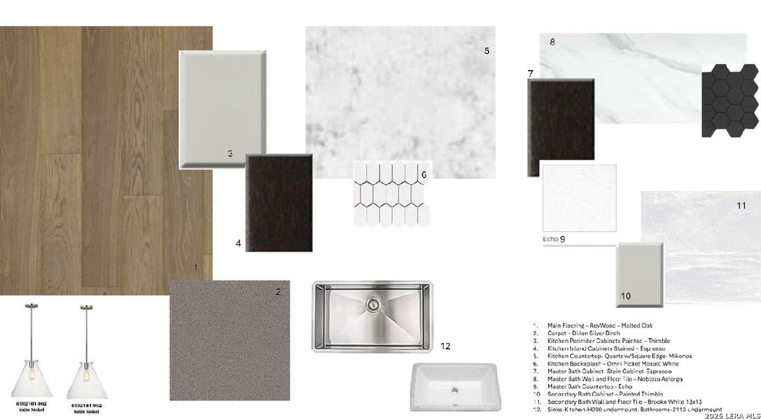 Sample of building materials used in homes in Stillwater Ranch, San Antonio (Image 3). Sample of building materials used in homes in Stillwater Ranch, San Antonio (Image 3).