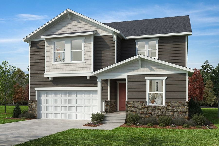 Front exterior of a new home in Bella Vista Heritage, Denver, NC, highlighting curb appeal (Image 1). Front exterior of a new home in Bella Vista Heritage, Denver, NC, highlighting curb appeal (Image 1).