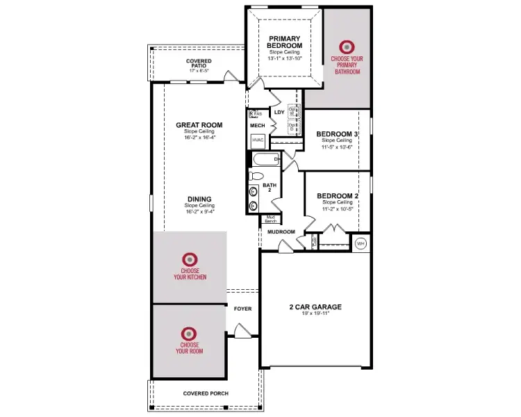 2D floor plan layout of this home in Brookville Estates, Forney, TX (Image 3). 2D floor plan layout of this home in Brookville Estates, Forney, TX (Image 3).