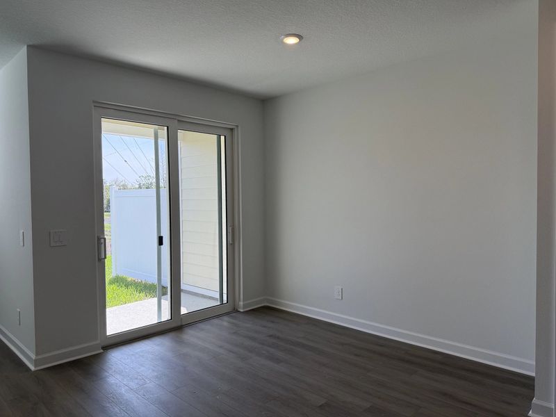 Dining space located off the kitchen - under construction