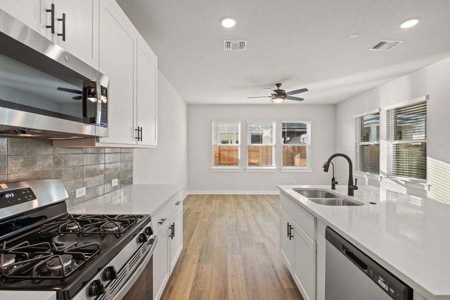 Furnished interior view inside a new home in Union Collection at Park Central, Georgetown (Image 8). Furnished interior view inside a new home in Union Collection at Park Central, Georgetown (Image 8).