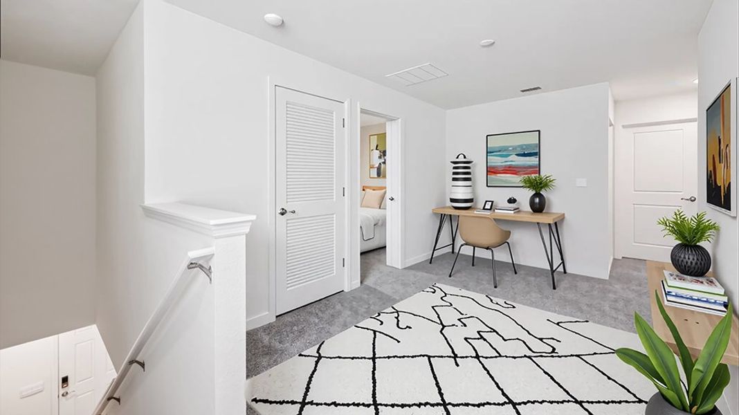 Representative furnished interior of a home built from the ROBIE by D.R. Horton in Oaks Preserve, Gainesville (Image 6).