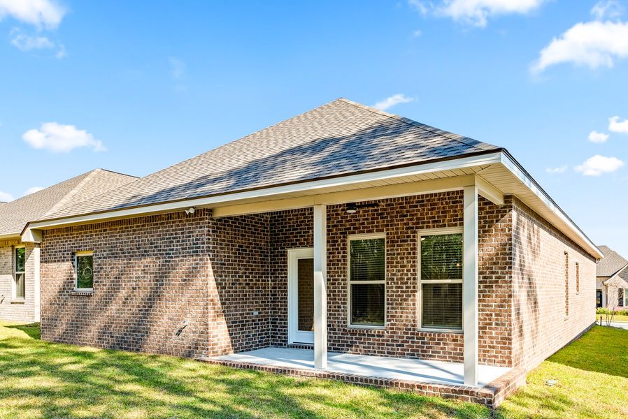 Exterior details and patio area of a home in Sentinel Ridge, Pace (Image 3).