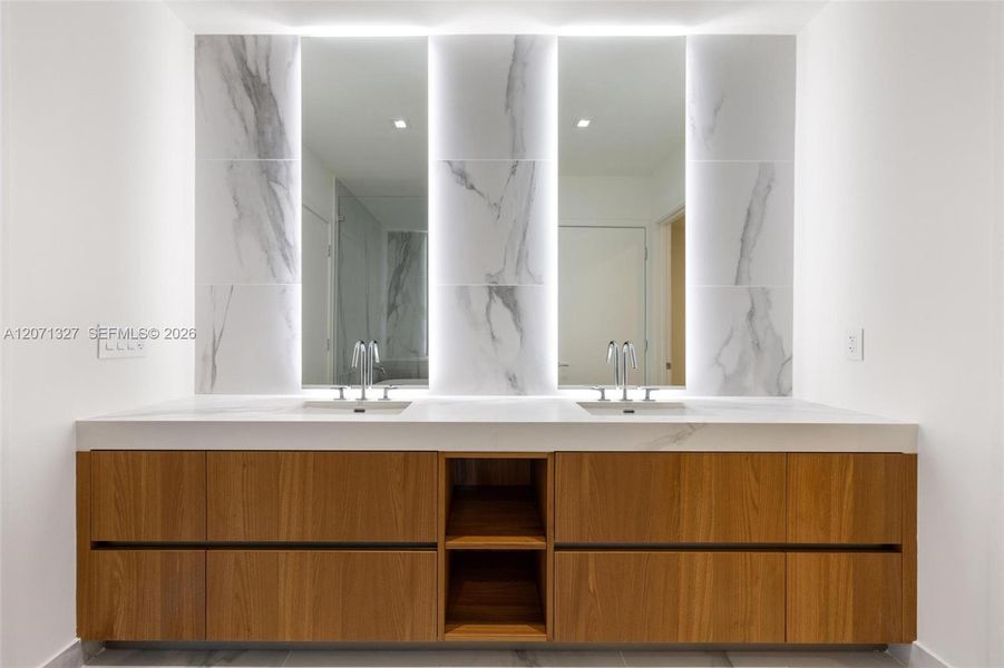 Furnished interior view inside a new home in , Miami (Image 11).