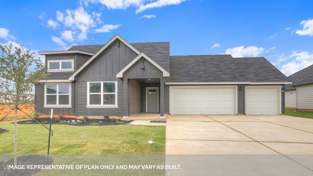 Front exterior of a new home in Sonoma Oaks, Fredericksburg, TX, highlighting curb appeal (Image 2). Front exterior of a new home in Sonoma Oaks, Fredericksburg, TX, highlighting curb appeal (Image 2).