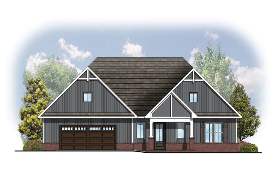 Representative rendering of the exterior for the Laurel II by Cook Bros. Homes (Image 11).
